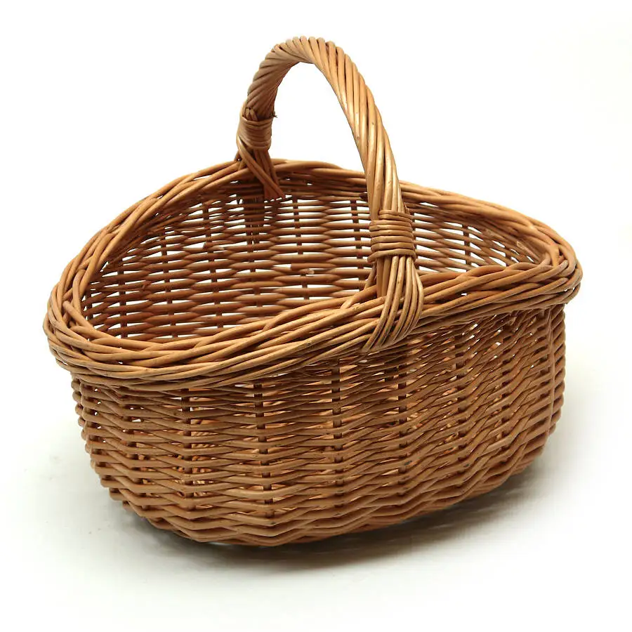 good looking Wicker Shopping Basket with Two Handles