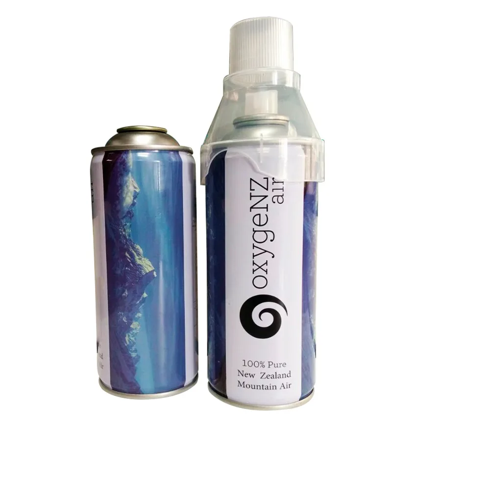 
Aerosol spray oxygen in can with valve and mask 