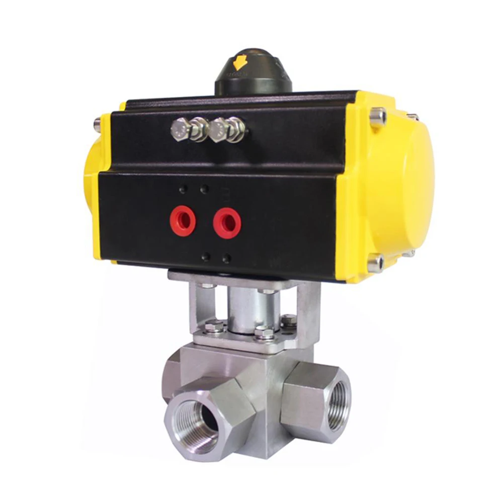 COVNA Pneumatic Operated 3000 / 5000 PSI High Pressure Stainless Steel Ball Valve