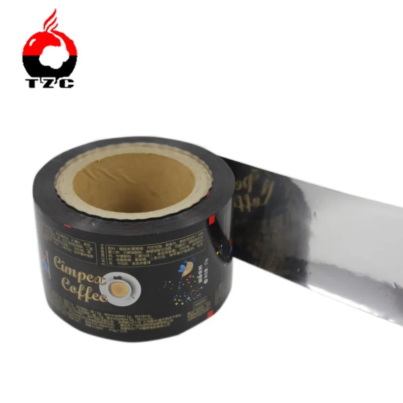 Custom food grade printed plastic foil packing roll film