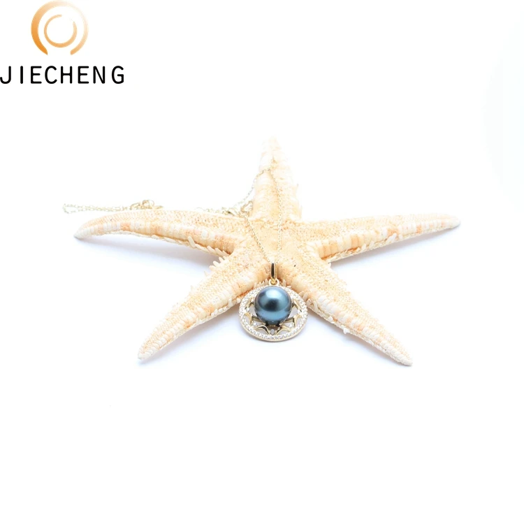 Very beautiful Tahiti pearl pendant charm design silver 925 pearl round pendant designs gold