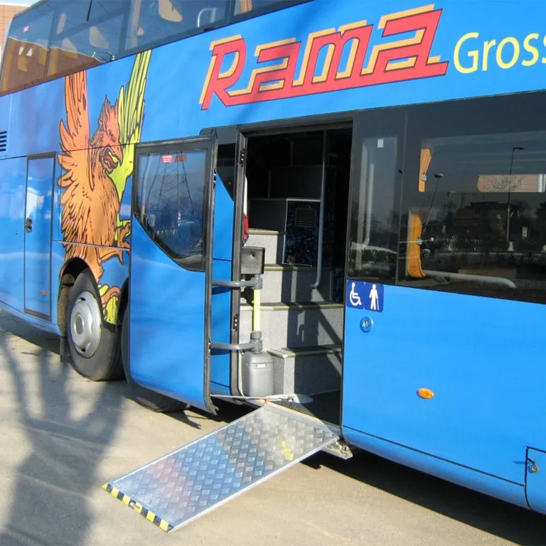 Handicap disabled Manual Wheelchair Ramp Slope for City Bus with CE certificate