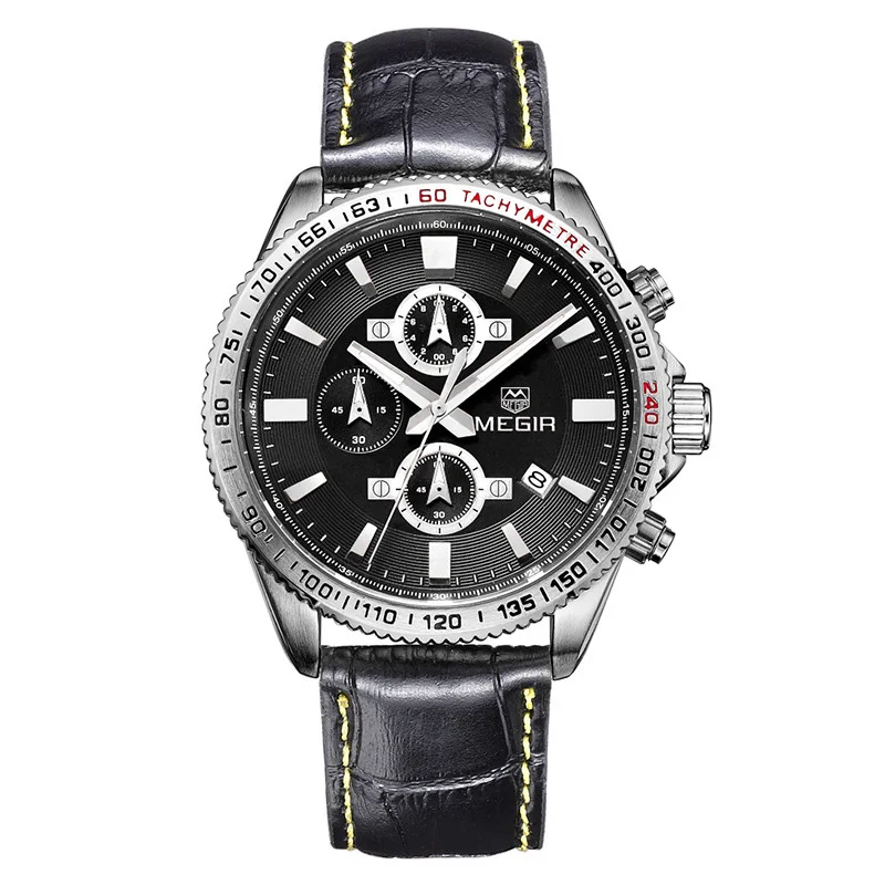 WJ-5497 luminous with calendar fashion popular luxury Megir brand wrist men watches