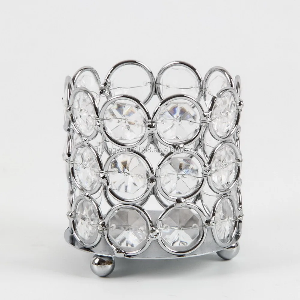 Acrylic beaded bling votive holder candle tealight holder for wedding decorations