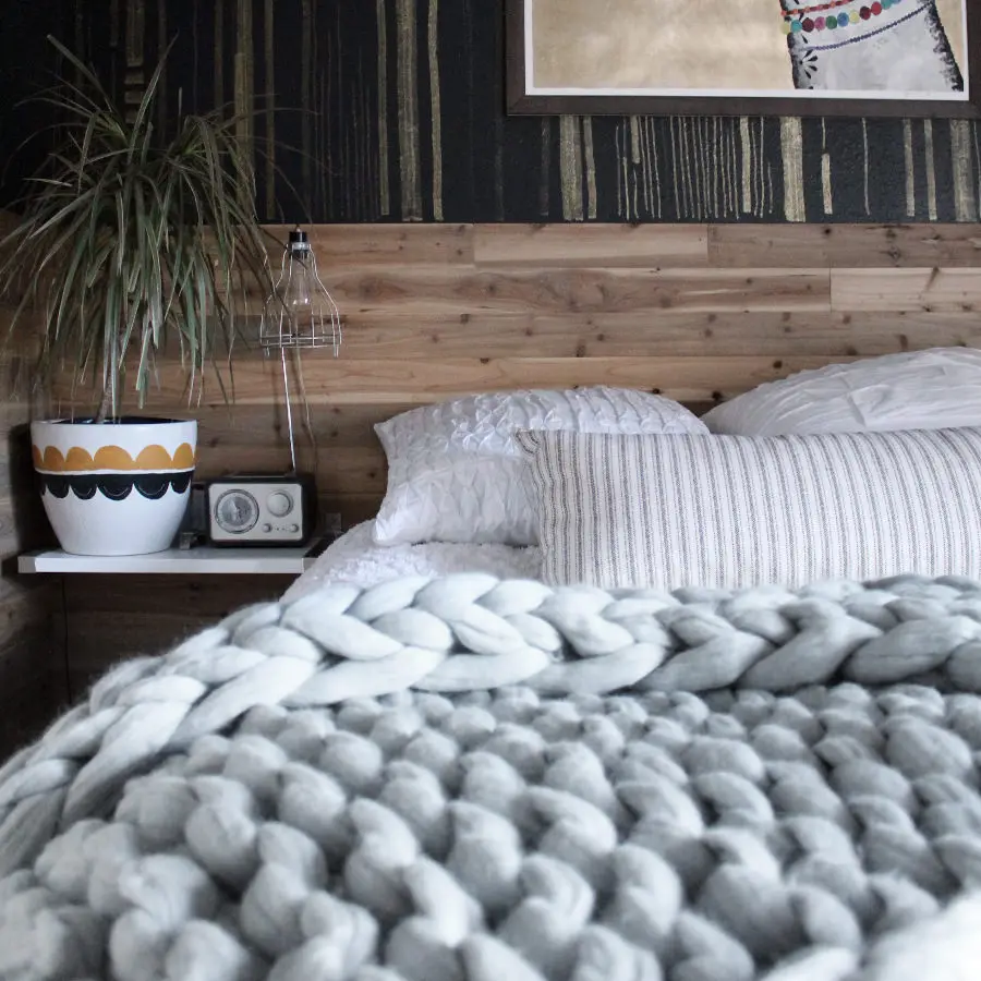 Various Color Chunky Knit Merino Wool Blanket