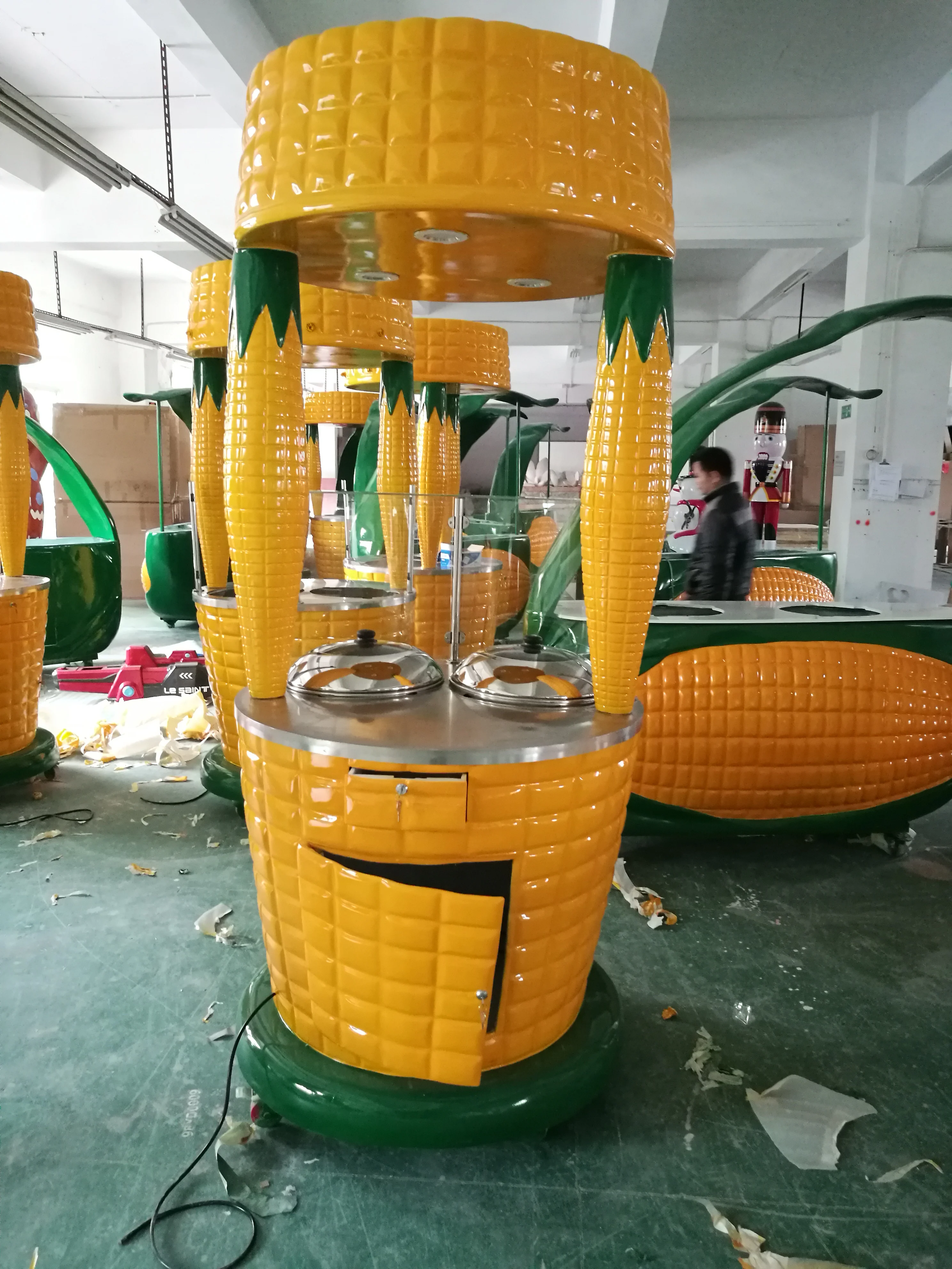 2019 outdoor mobile food juice cart fruit coconut shape kiosk