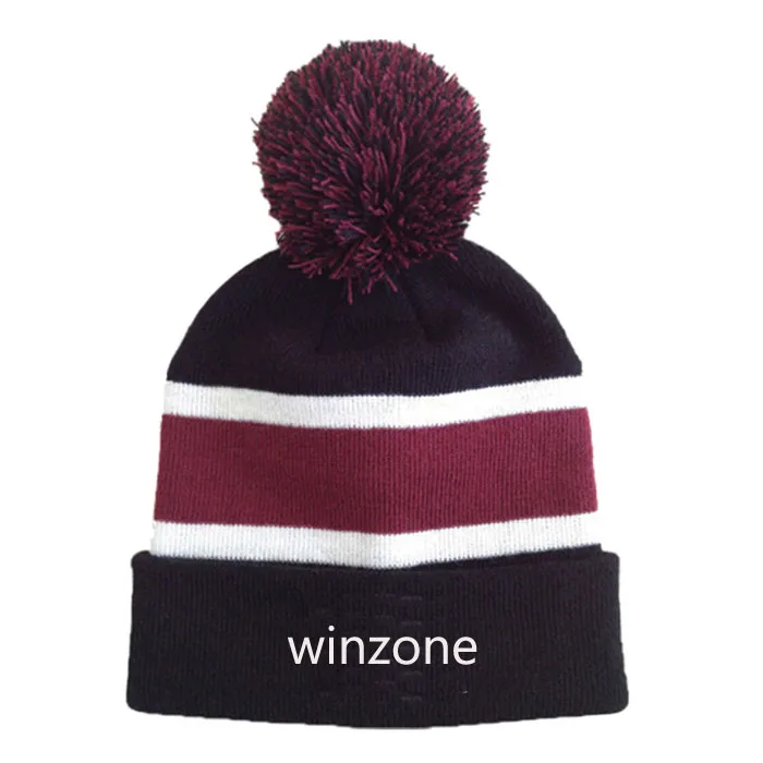 
custom winter embroidery beanies with pompom beanies with custom label 