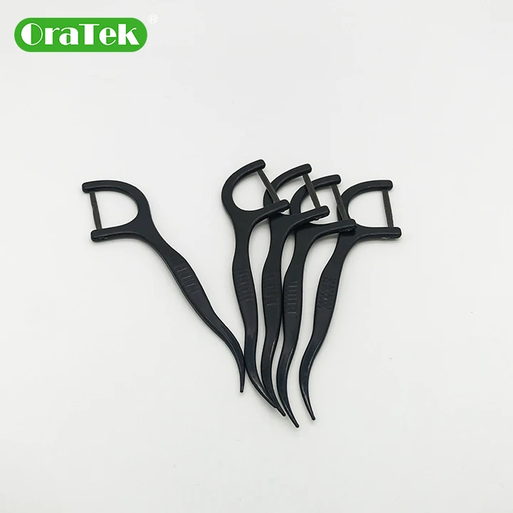 New launching charcoal flosser bamboo charcoal floss pick