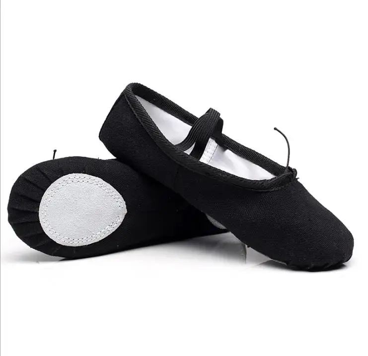 Распродажа, танцевальная обувь с мягкой подошвой для взрослых и детей, парусиновая балетная обувь для девочек