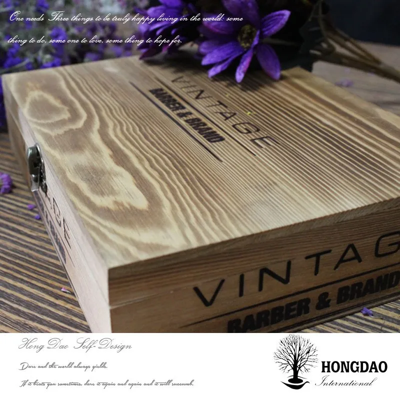 HONGDAO personalized vintage wooden box for book,presentation boxes for books