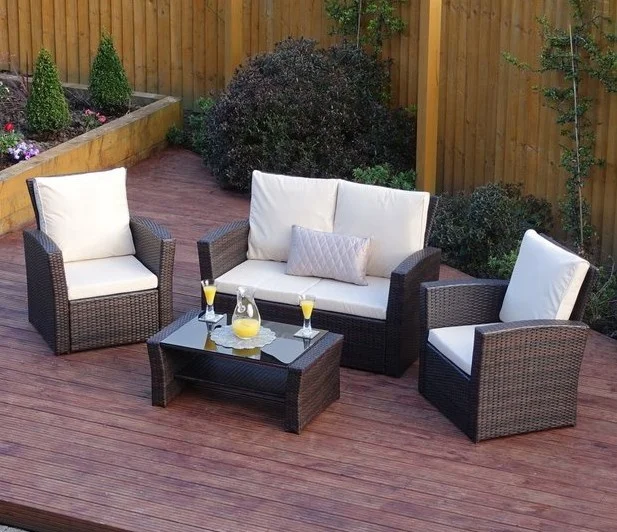 Rattan 4 Seater garden/patio Sofa Set (Brown) Popular in UK  Market