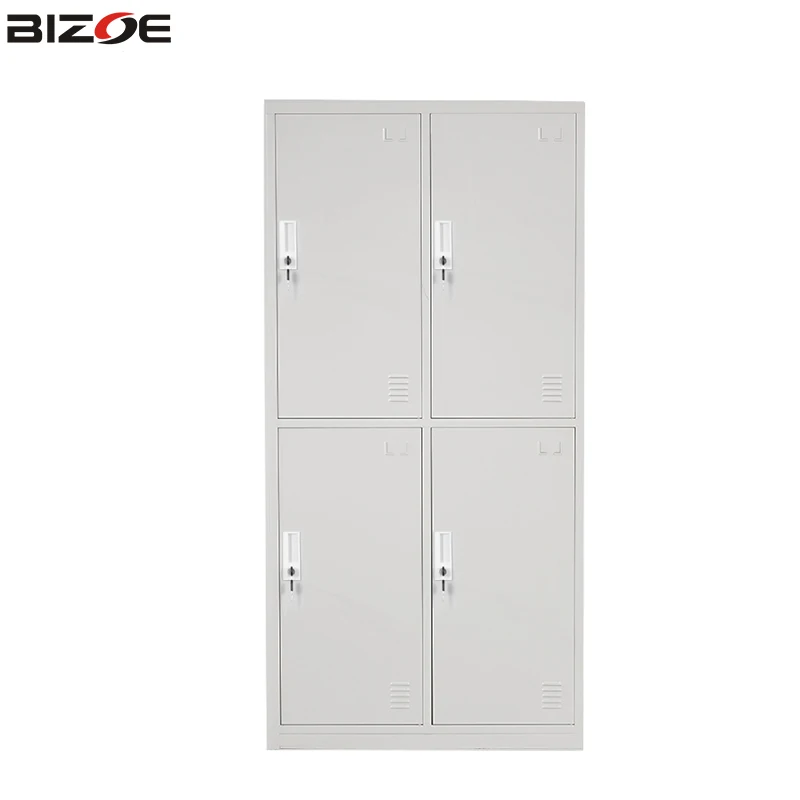 Home furniture colorful designs 4 door locker steel almirah godrej
