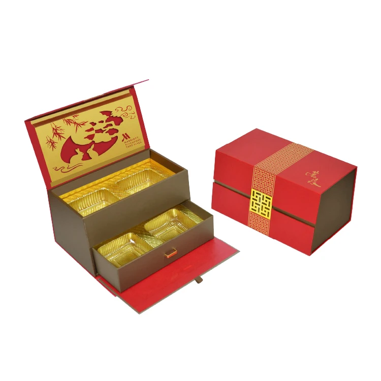 Cheap Cardboard Gift Packaging Moon Cake Paper Box Food Book Shape Box Rigid Boxes Handmade Bag Paperboard Offset YL Packaging