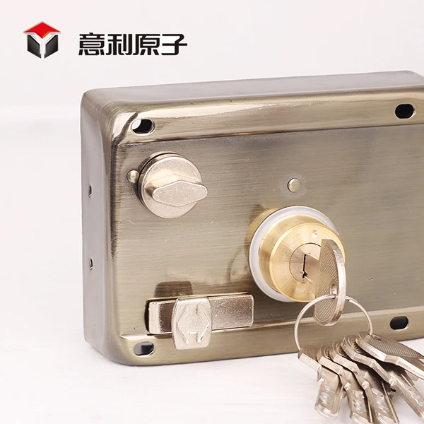 From Zhongshan Factory Rim Night Latch Lock Steel Lock The Door Wire Drawing rim lock