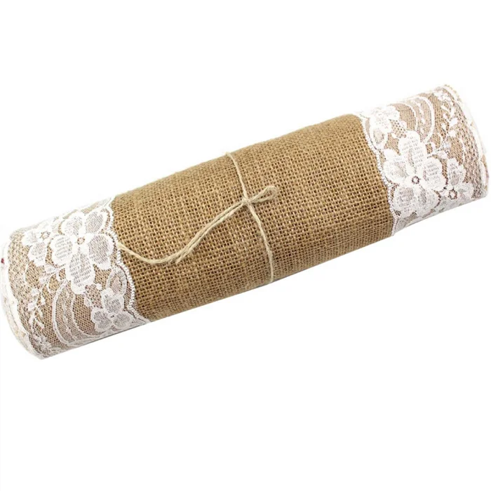 Мешковатая кружевная бегунка для свадебной вечеринки, обеденная декоративная настольная дорожка для девичника, деревенская Свадебная вечеринка из натурального джута