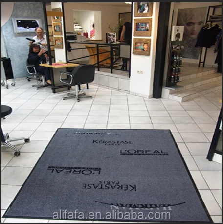 Washable custom nylon print entrance rubber logo mat