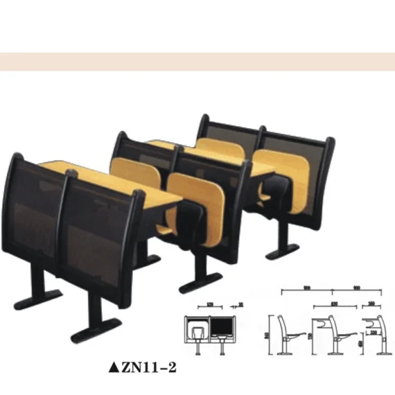 Hot sale adult school classroom desk university chair ZN11-2