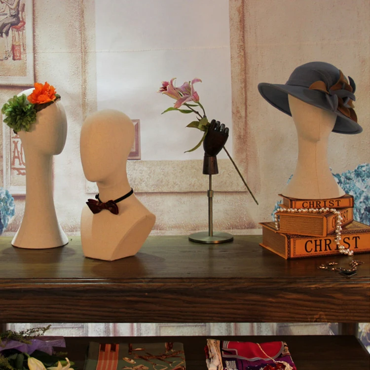 
Unisex Customized Color clear cork canvas head mannequin for wigs 