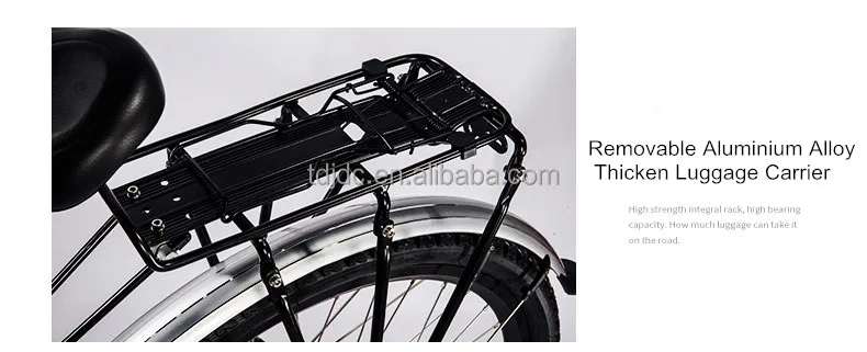 Removable Luggage Carrier Chainless Bicycle 26' Fat Travel Bike