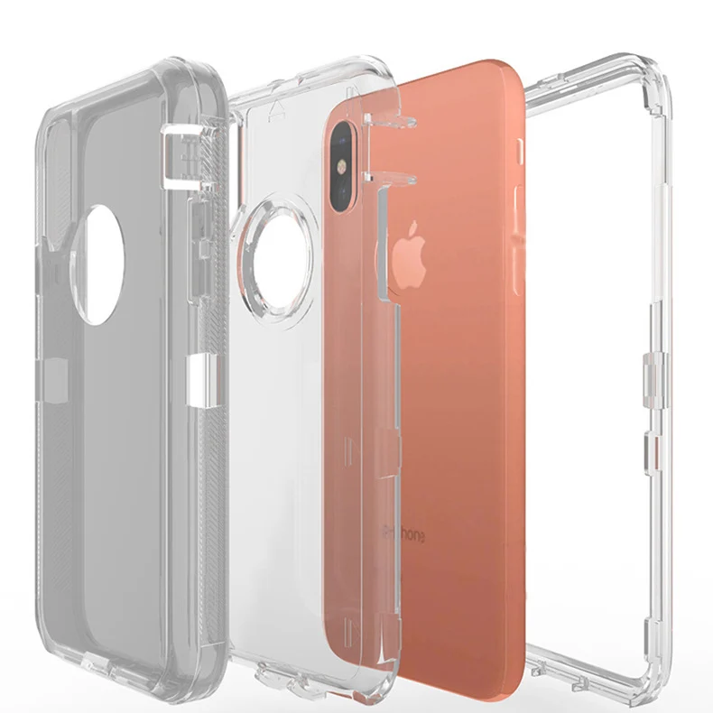 
For iPhone 12 Military Grade Clear Heavy Duty Defender Case PC TPU Rugged Shockproof Cover for iPhone 11 Pro Max XR Xs Max 8 7P 