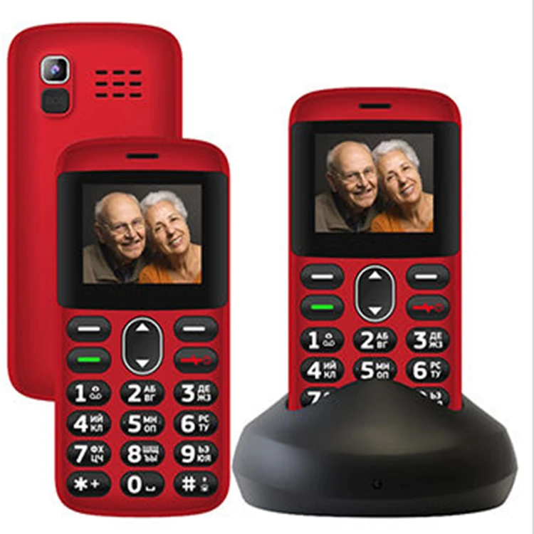 
Cheap Price Senior Feature Phone SOS Mobile Phone Elderly With Charging Cradle Featured Phone 