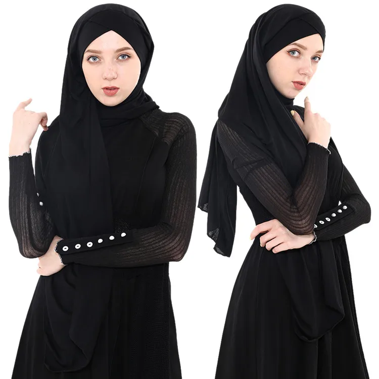 Gamis Muslim Tudung Indonesia Cotton Hijab Scarf Women Jersey Arab Hijab Sex Picture Hijabs Ladies Fashion Scarf Batik Wholesale