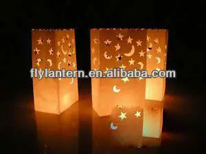 Luminary paper candle bag for party with LED CANDLE