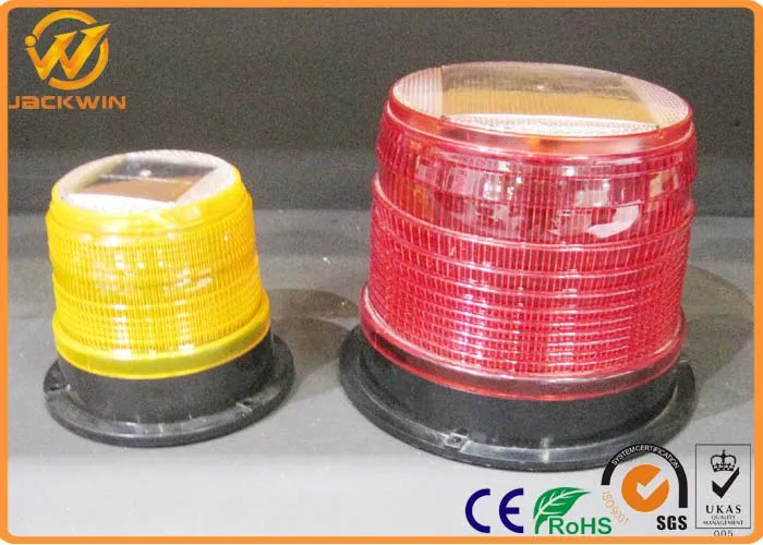 Marine Solar Navigation Light - RED LED Marine Dock Barge Safety Beacon Light