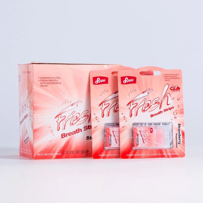 Sugar Free oral fresh breath paper mint edible Strips
