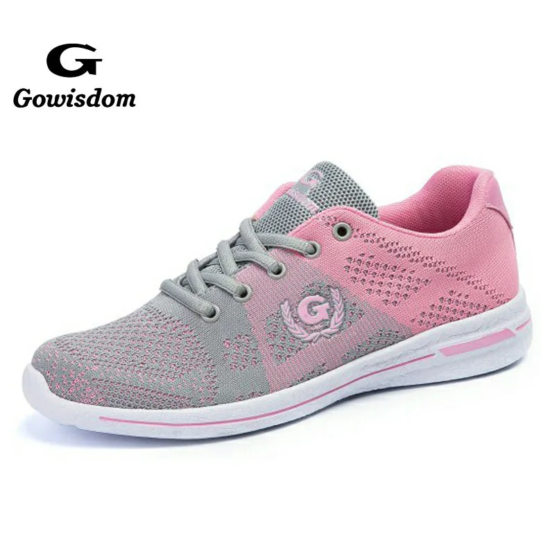 Up Knit Pu Sport Running Shoes Factory Wholesale Lightweight Breathable Lace Women TEXTILE+PU 100 Pairs GOWISDOM TEXTILE 200000