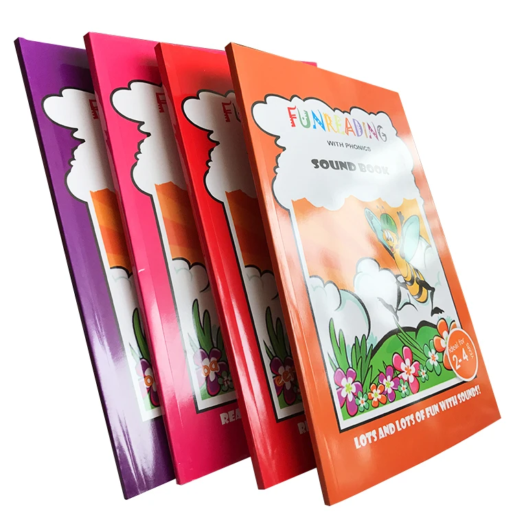 Student Education custom high quality offset printing english reading text kids cardboard book printing for children soft cover