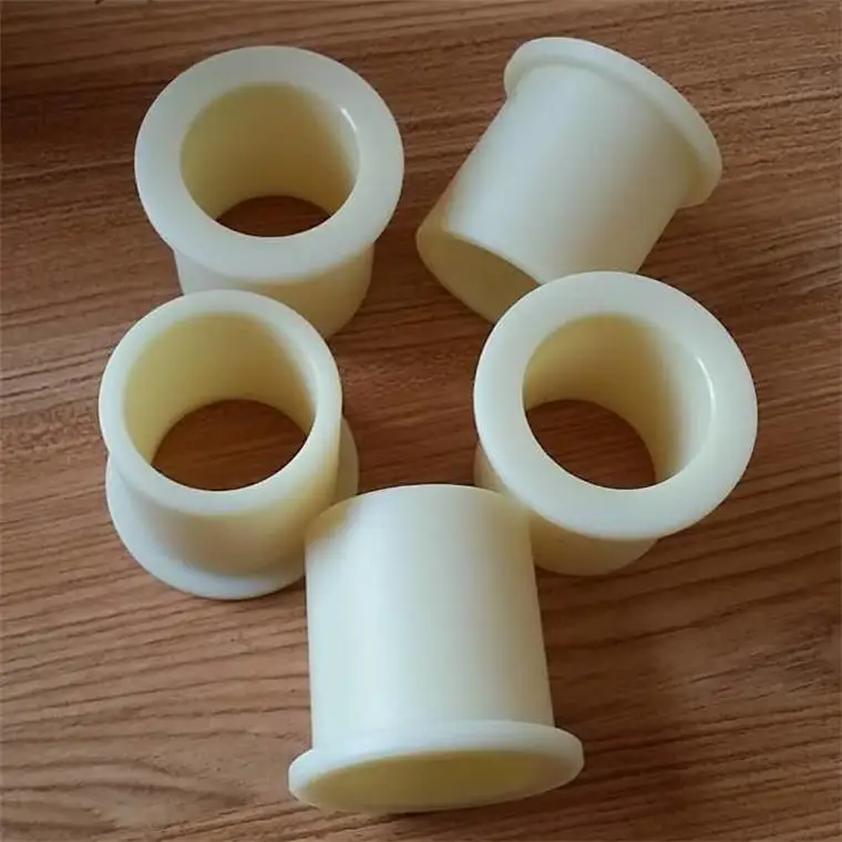 POM PA6 nylon plastic oil free flange bushing  Plastic Bushing Plastic Flange Bushing sleeves