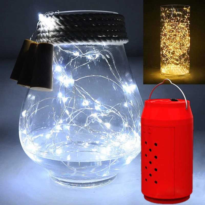 10M 100 LED Salt Water Solar LED String Light 8 Modes Fairy Copper Wire Lighting Garden Party Christmas Holiday Light