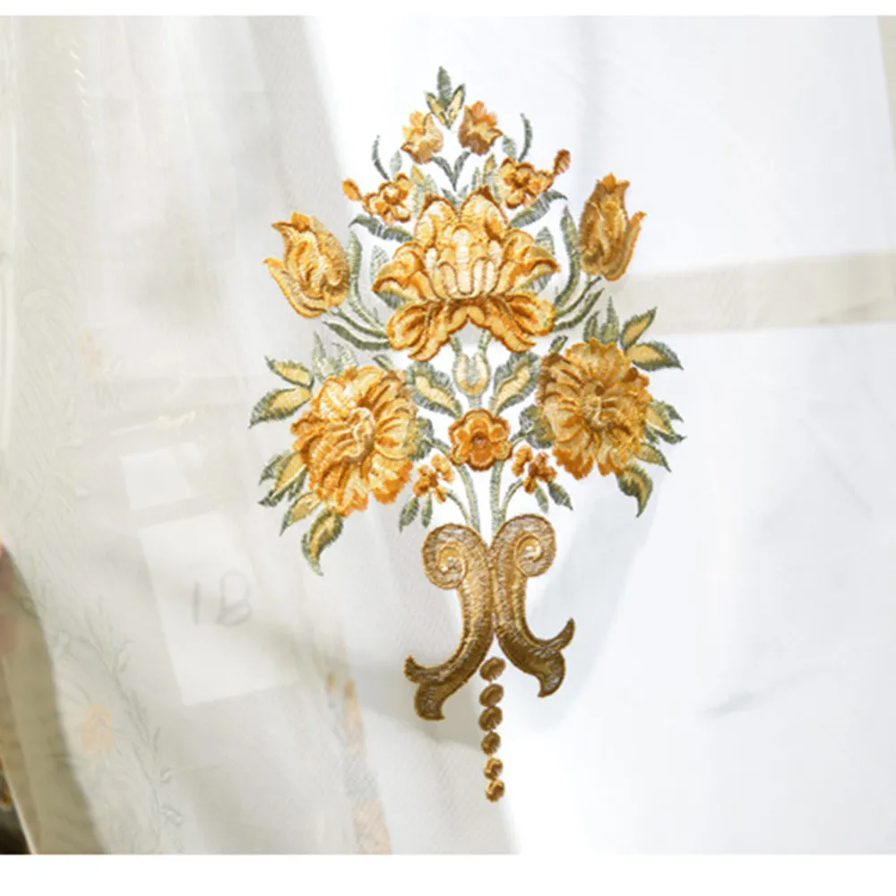 French thickening Dutch flannel villa curtain brand high-grade new classical fine embroidery curtain Nagaro(BY12-A10011)