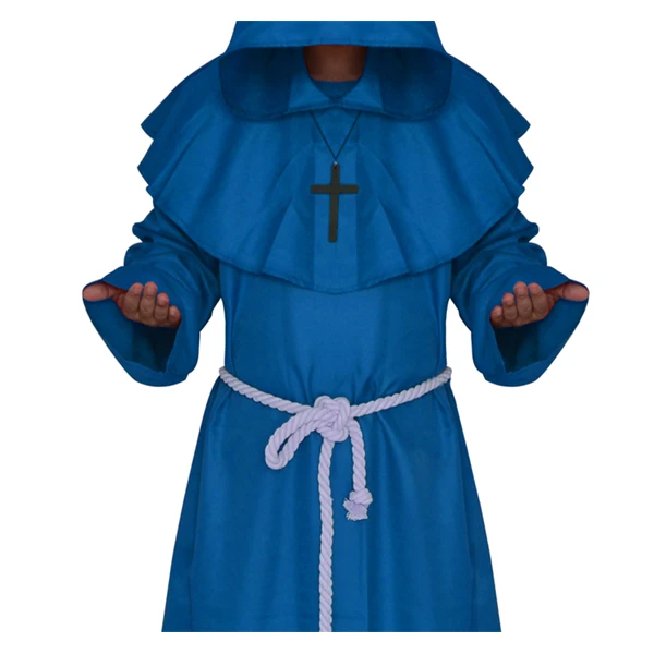Halloween Monk Clothes Men Sweatshirt Priest Pastor Costume