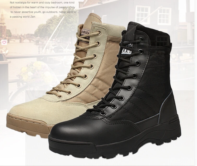 Мужские военные тактические ботинки, водонепроницаемая Нескользящая уличная дорожная обувь, черные кроссовки для мужчин, походная обувь на молнии