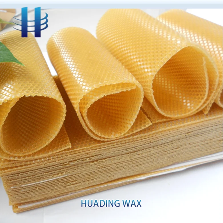 Beekeeping Tool Bee Beehive Nest Beeswax foundation 41cm * 20cm * 0.3cm Gold Bee Honeycomb Material