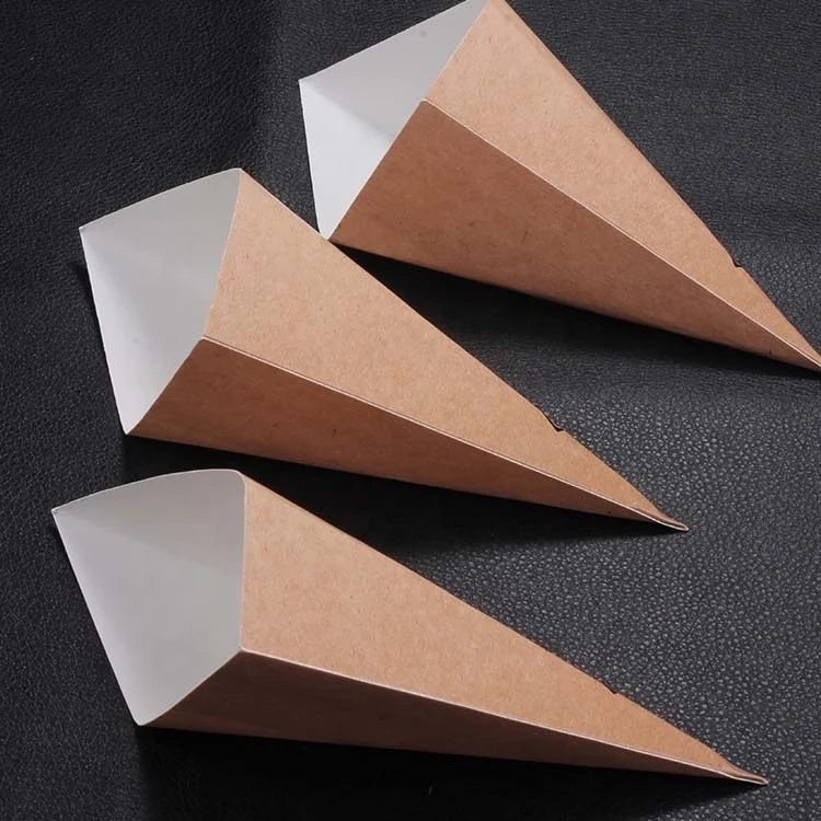 disposable paper snow cone cup for french fries and waffle packaging