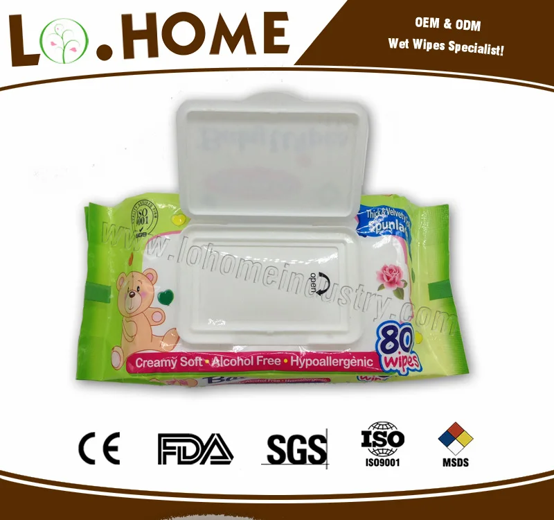 
high quality alcohol free private label biodegradable baby wipes Happy baby babyhood tender baby wet wipes 