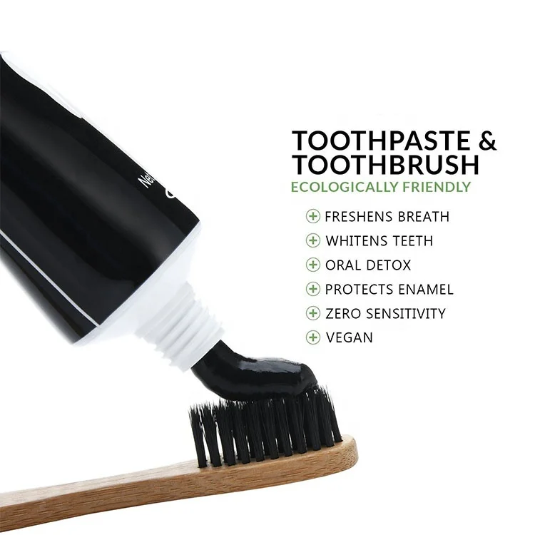 Wholesale Organic Activated Bamboo Charcoal Teeth Whitening Toothpaste