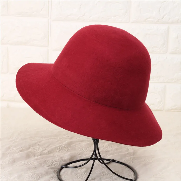 Wool Felt Cloche Hat for Ladies