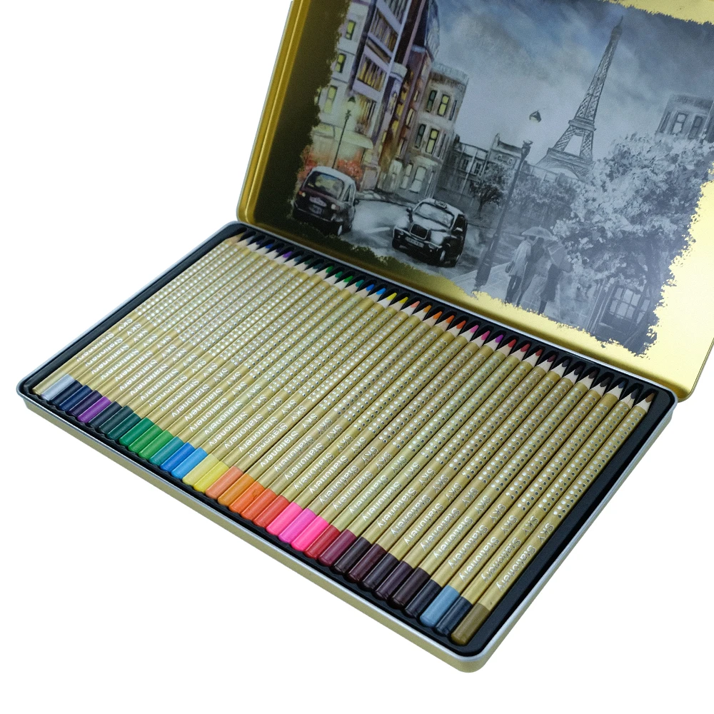 Набор цветных карандашей 2022, 36 цветов, Набор цветных карандашей из дерева, детский цветной карандаш