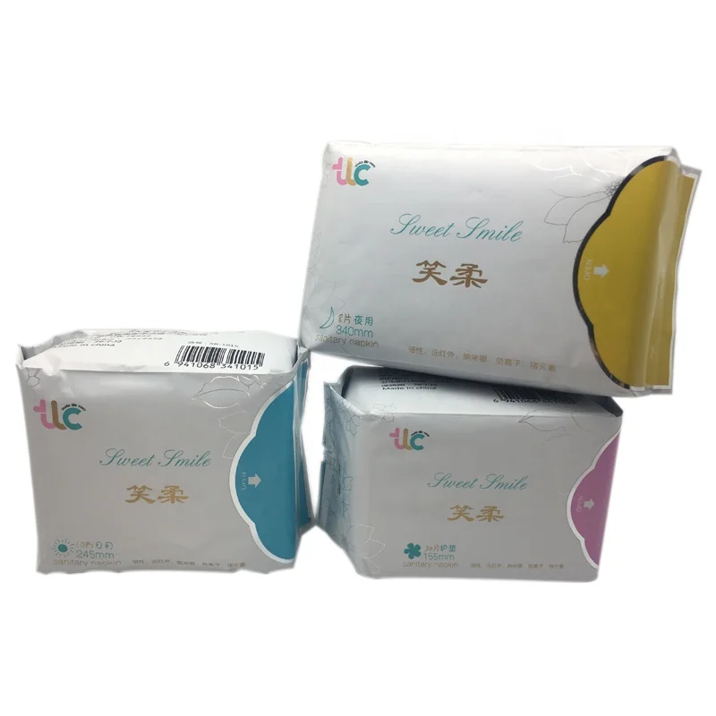 Manufacturer oem sanitary pad 155mm 245mm 340mm in China