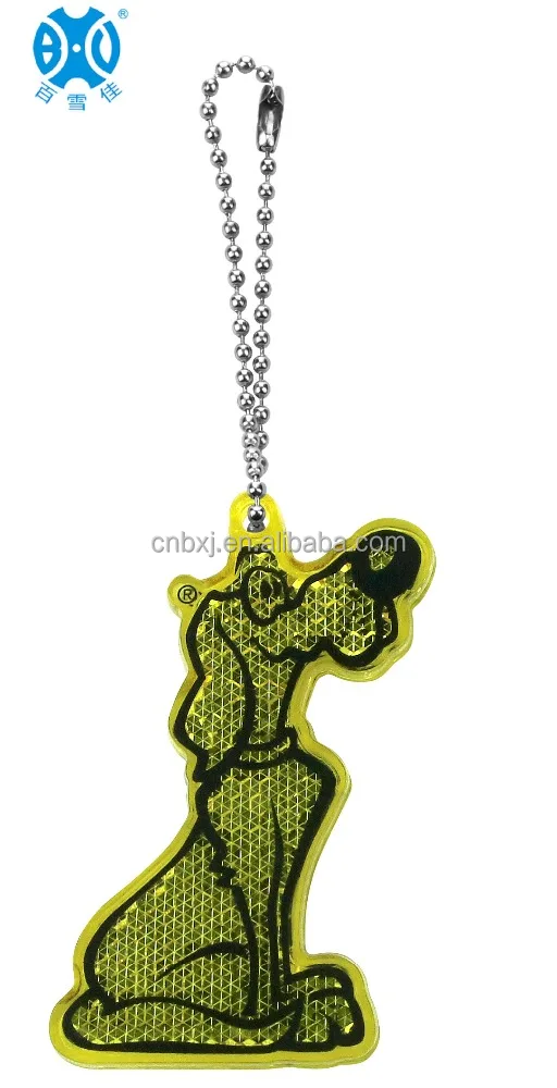 Dog shape reflective keychain ,high visibility for kids