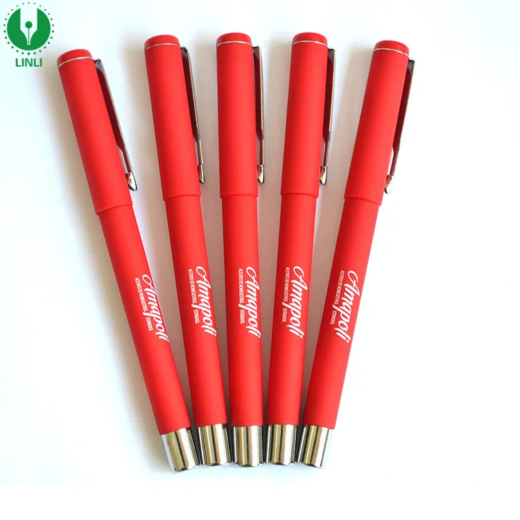 
Custom Popular Promotion Rubber Pen, Cheap Color Plastic Gel Pen With Logo 