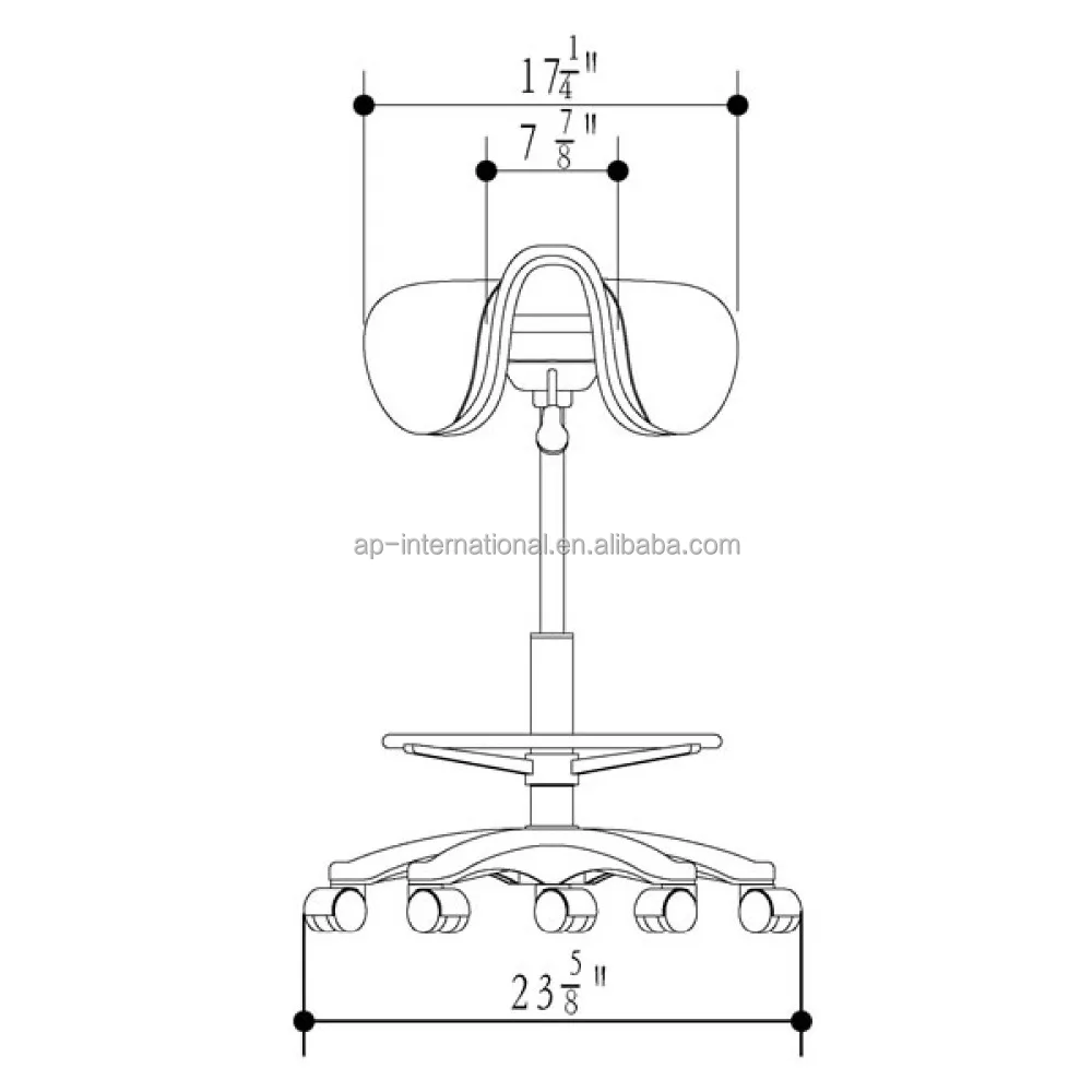 
Quality Beauty Salon Cutting saddle Stool with footrest ring 