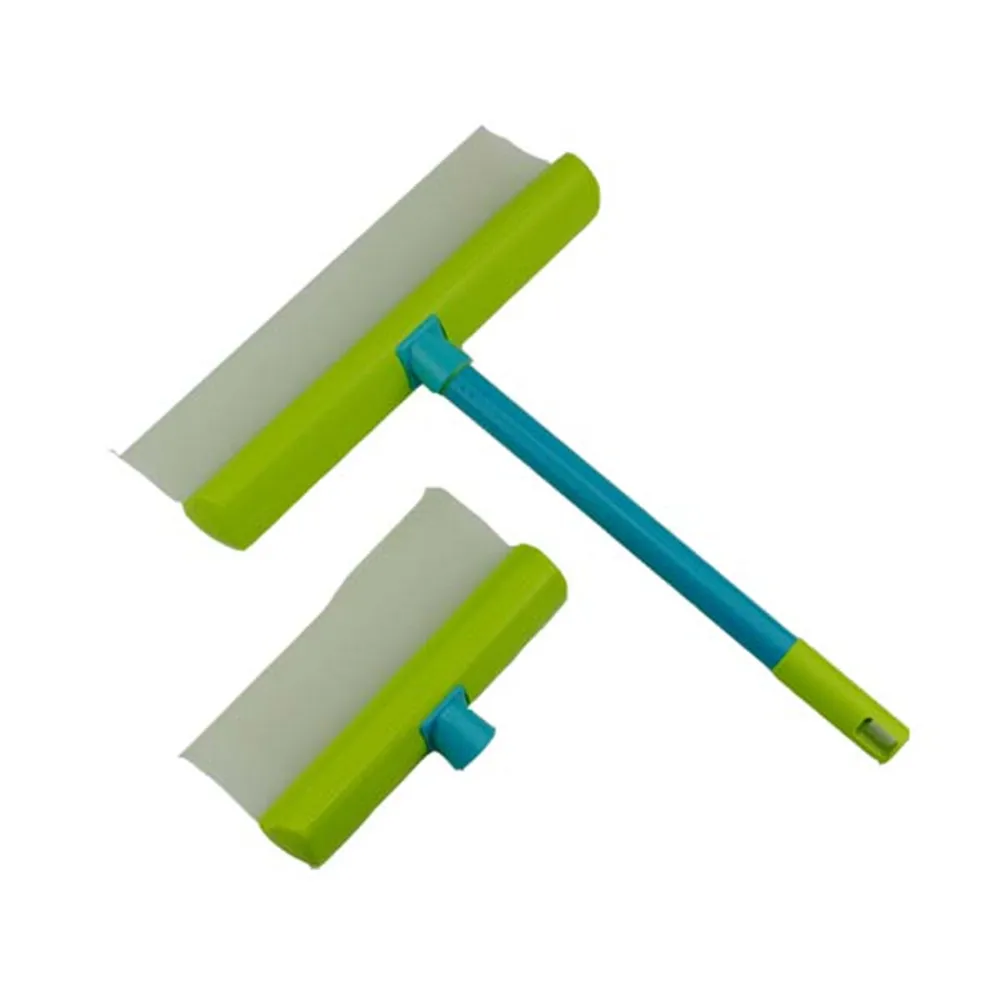 Long telescopic handle silicone car wash window cleaning wiper washer squeegee water removal blade with connector