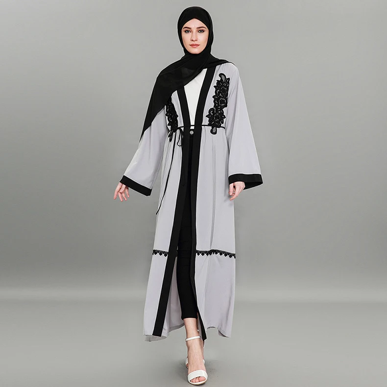 Modern Traditional Islamic Clothing Abaya Most Beautiful Fashion Embroidery White Kimono Abaya