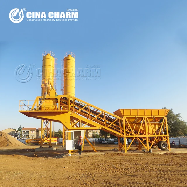 Factory Price ready mix portable mobile concrete batch plants  for sale