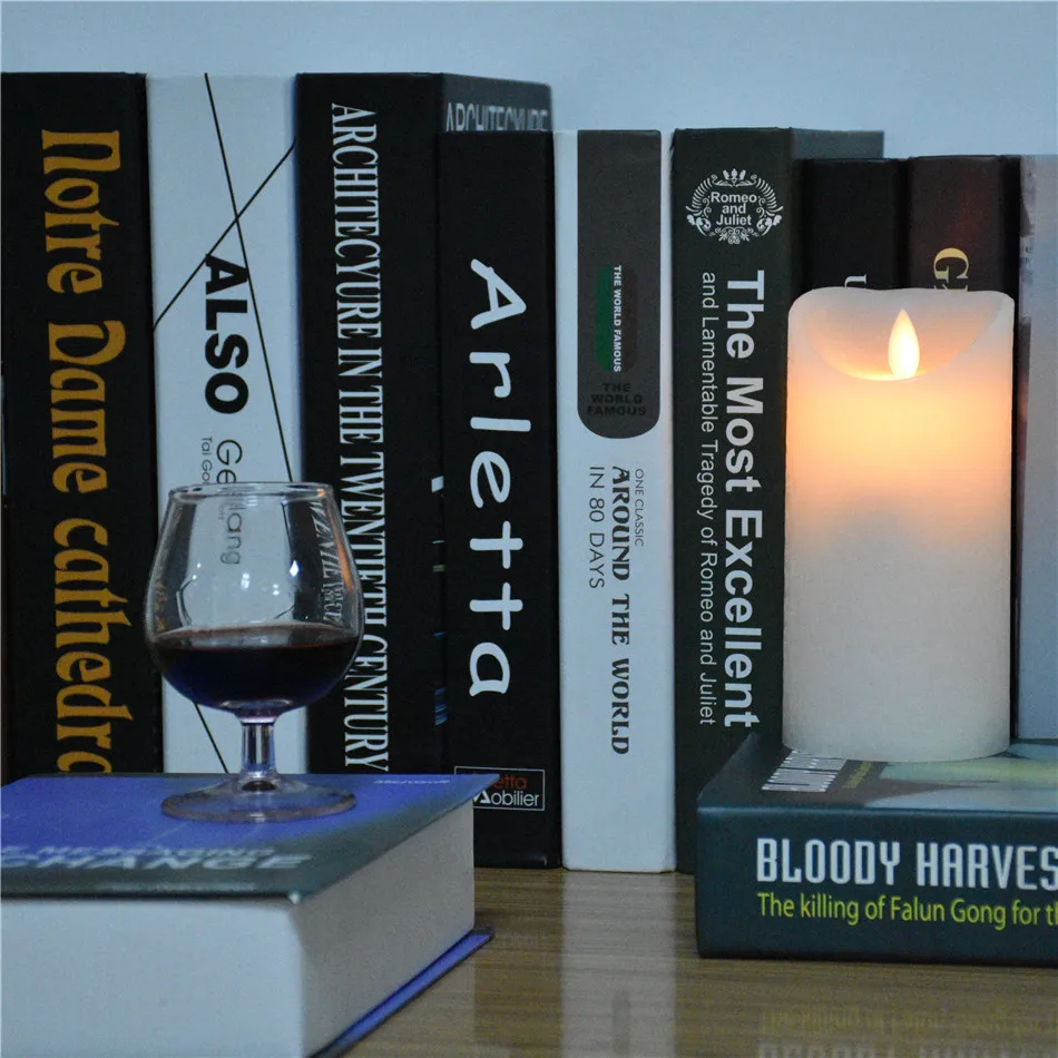 Wholesale Online Real Wax Wrap And Timer Moving Wick LED Candle